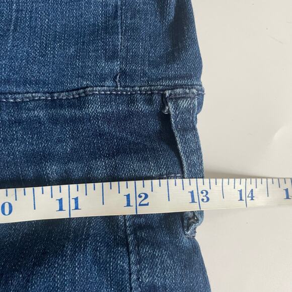 Guess Womens Denim Jumpsuit Overalls Size 27  Button Front Dark Wash Adjustable - Picture 8 of 11